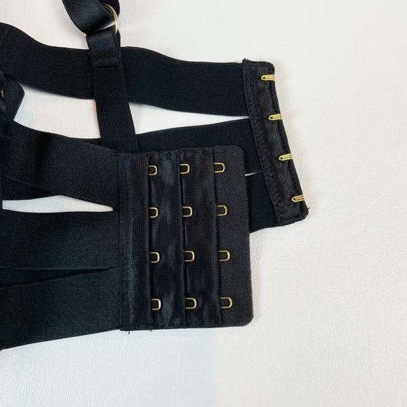 NWOT Victoria's Secret Bra 32DDD Unlined Balconet Strappy Banded Black - Picture 5 of 8